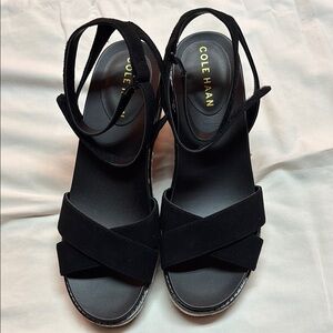 Cole Haan Black Modern Platform Sandals